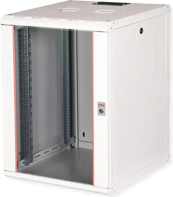 Obrázek produktu pro ROLINE 26.21.0007, Nástěnný regál, 16U, Zámek, Kolejnice racku, 36 kg, Šedá