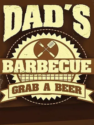 Produktbild von vianmo Holzschild 40x30 cm Dad´s barbecue grab a beer