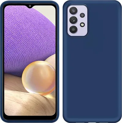 Produktbild von Galaxy A32 5G Hülle, LaimTop Flüssig Silikon Soft Gummi Schutzhülle für Samsung Galaxy A32 5G Blau