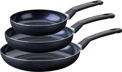 Image de Set de 3 poêles antiadhésives céramique 20, 24 et 28 cm Fackelmann Brandao