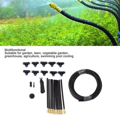 Imagen del producto de Sistema de riego para jardín con función de rotación de 360 grados - Boquilla flexible - Diseño duradero - Fácil instalación - Ideal para huertos - Suministro de agua para el jardín