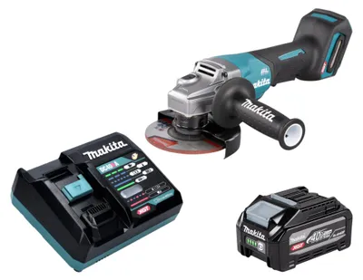 Imagen del producto de Amoladora angular a batería Makita GA 016 GU101, 40 V máx., 125 mm, sin escobillas + 1 batería de 4,0 Ah + cargador