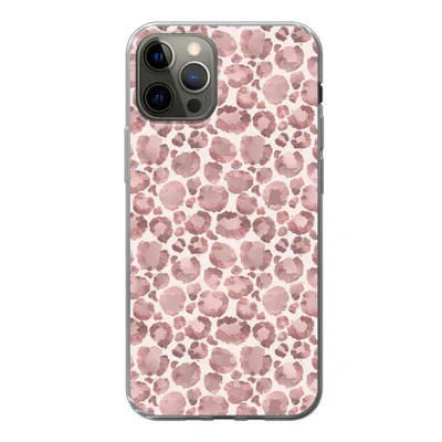 Produktbild von MuchoWow® Handyhülle Schutzhülle Hülle für iPhone 13 Pro Pantherdruck - Rosa - Pastell - Luxus Silikon Softcase Handy Hülle - Handy-Tasche