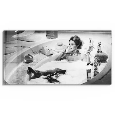 Produktbild von DEQORI Glasbild Echtglas 60x30 cm 'Bad der Eleganz' Wandbild Bild modern Deko