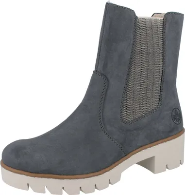 Produktbild von RIEKER Damen Chelsea Boots blau Kunstleder - Größe: 42