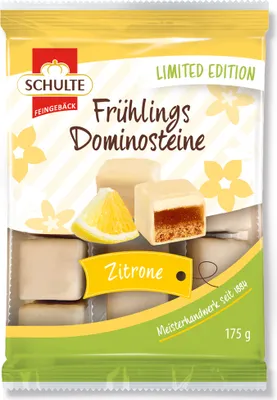 Produktbild von Schulte Feingebäck Frühlings Dominosteine Zitrone Limited 175g