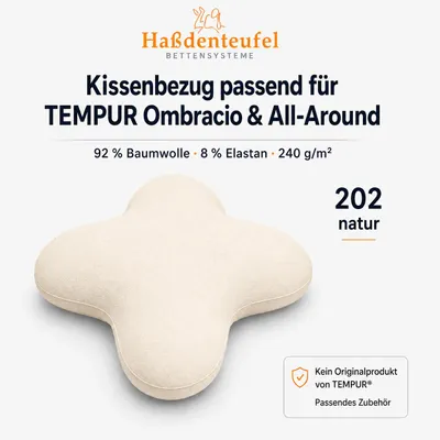 Produktbild von Kissenbezug passend für TEMPUR Ombracio & All-Around Schmetterlingskissen, KI-generiertes Bild