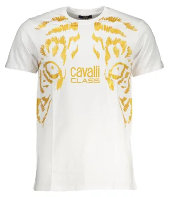 Produktbild von Herren Kurzarm T-Shirt Weiß – Stilvolles Design mit Logo-Aufdruck