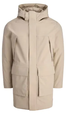 Produktbild von Jack & Jones 12280904_8524_M, Anorak, Uni, Erwachsener, Reißverschluss, Polyester, Beige