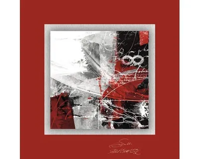 Produktbild von Metallbild Red Passion II 50x50 cm
