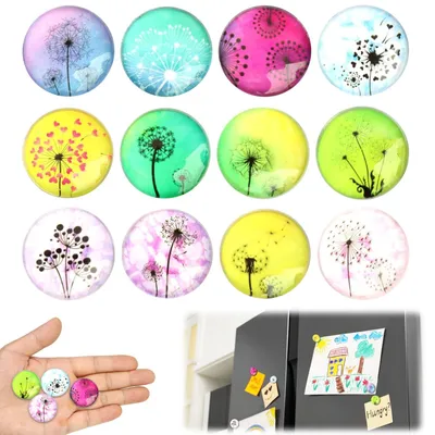 Produktbild von 12 Kühlschrankmagnete für Kinder – dekorative Magnete für Zuhause, Büro, Magnettafeln und Spinde.
