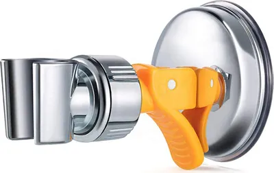 Produktbild von Duschkopfhalter Saugnapf, Verstellbarer Duschkopfhalter Badezimmer Saugnapf mit 360° Drehbarer Duschkopfhalter für Handbrause, Abnehmbarer Handbrausehalter und Wandmontierter Saugnapfhalter