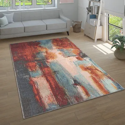 Produktbild von Teppich Wohnzimmer Schlafzimmer Kurzflor Modern Abstraktes Vintage Muster Grösse 160x220 cm