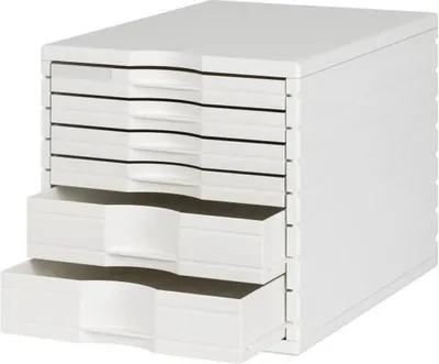 Produktbild von Schubladenbox styrotop 6 Schübe weiß
