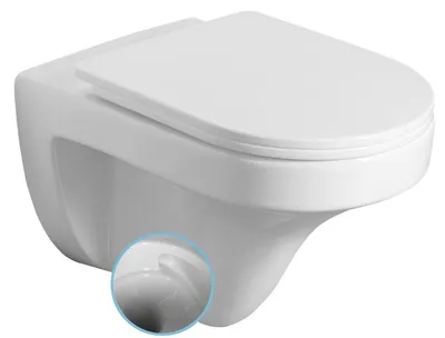 Produktbild von Aqualine DENICA Hänge-WC, Vortex Rimless, 36x52cm, Weiß