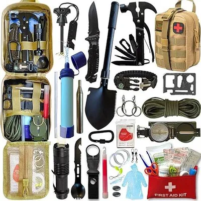 Produktbild von Famanu Überlebensset - Erste Hilfe Set - Multifunktionale Campingausrüstung