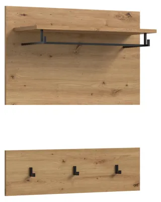 Produktbild von xonox.home - Wandgarderobe Canu 80x73x27 cm Artisan Eiche Nb.