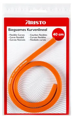 Produktbild von Aristo Biegsames Kurvenlineal 40 cm orange, Bleikern, Tuschekante