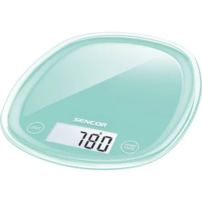Produktbild von SENCOR SKS 31GR Kuchyňská váha, váživost do 5 kg, funkce postupného dovažování, velký LCD displej s podsvícením, zelená