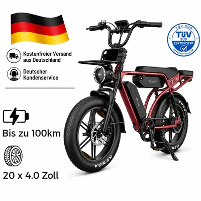 Produktbild von PIXAR M9 E-Bike 48V 17,5Ah Akku (100km), 250W Heckmotor, Shimano 7-Gang