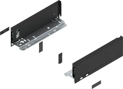 Image de BLUM LEGRABOX pure, profilé de hauteur M, NL 270, noir carbone