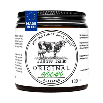 Produktbild von ORIGINAL Beef Tallow Balm, Natural Rindertalg Balm mit Avocadoöl, Natürliches Duft, 120 ml