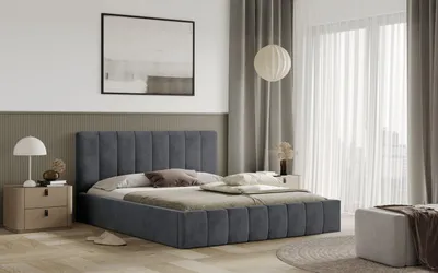 Obrázek produktu pro Postel RIMINI 180x200 tmavěšedá s úložným prostorem