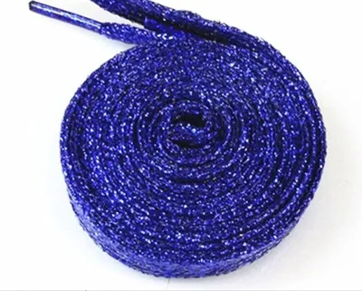 Immagine prodotto di Jumada's - Lacci glitterati - Lacci - Lacci per scarpe da ginnastica - Lacci - Lacci - Piatti - 110 cm - Blu