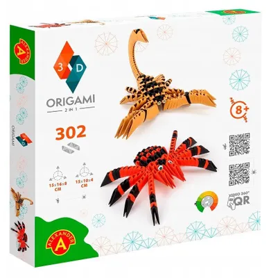 Produktbild von Alexander 3D Origami Kreativset Spinne Skorpion 2-in-1 Geschenk