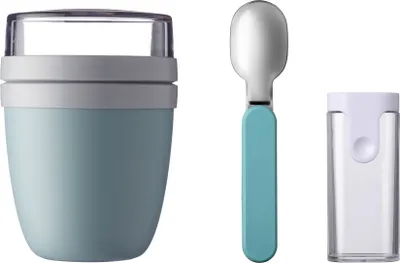 Produktbild von Mepal | Klapplöffel Set mit Lunchpot Ellipse | praktischer Begleiter für Joghurt & Müsli | gefrierschranktauglich & mikrowellengeeignet | spülmaschinenfest | Nordic Green