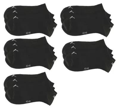 Obrázok produktu pre Ponožky Puma Sneaker Socken Plain, čierna, balenie 15 kusov: veľkosť 47-49