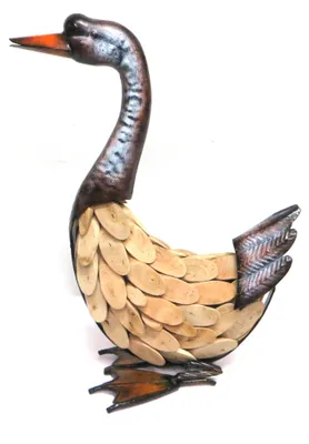 Image de Canard métal et bois 43 cm