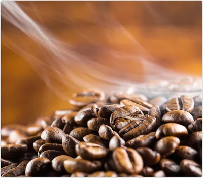 Produktbild von Spritzschutz Herdabdeckplatte Schneidebrett aus Glas Heisse Kaffeebohnen 1-Teilig (60x52cm)
