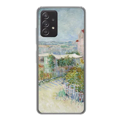 Produktbild von MuchoWow® Handyhülle Schutzhülle Hülle für Samsung galaxy a73 Montmartre: hinter der Mühle von Galette - Vincent van Gogh Silikon Softcase Handy Hülle - Handyhülle