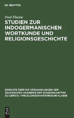 Produktbild von Studien zur indogermanischen Wortkunde und Religionsgeschichte