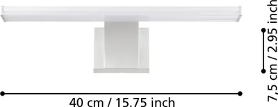 Image de Lampe à miroir LED Pandella 2 avec capteur argenté, chromé, blanc Eglo 97059