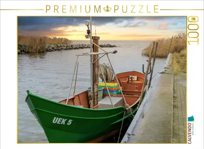 Produktbild von CALVENDO Puzzle Fischerhafen in Ueckermünde | 1000 Teile Lege-Größe 64x48cm Foto-Puzzle für glückliche Stunden
