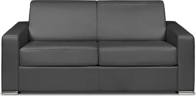 Produktbild von Vente-unique Calito, Sofabett, Wohnzimmer, Grau, 3 Sitz(e), Grau, Leder