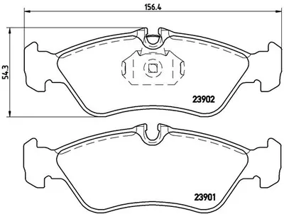Produktbild von Brembo Bremsbelagsatz, Scheibenbremse Hinterachse P 50 082