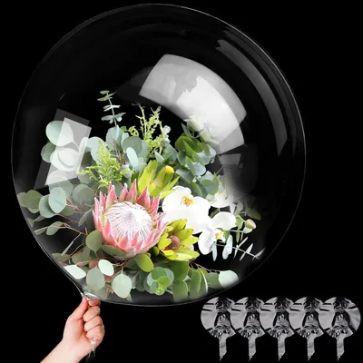 Immagine prodotto di Palloncini - Set da 6 - Palloncini trasparenti da 91,4 cm, da riempire