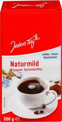 Jeden Tag Kaffee naturmild würzig aromatische Röstnoten Packung 500g