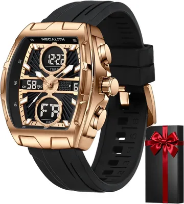 Produktbild von Herren Sportuhr Analog Digital Militär Uhr Wasserdicht LED Wecker Datum Stoppuhr Große Armbanduhr für Männer