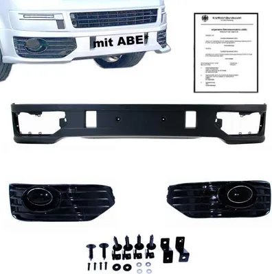 Produktbild von CUP Front Spoiler Lippe vorne ABE* passend für VW T5 Bus Transporter 09-15 Stoßstange