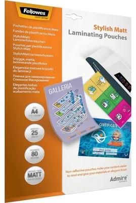 Produktbild von Fellowes 5602101, Polyethylenterephthalat, Matt, A4, 0,08 mm, 216 mm, 0,2 mm