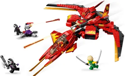 Produktbild von LEGO 71704 NINJAGO Legacy Kais Super-Jet Spielset mit Nindroid-Jäger Actionfiguren