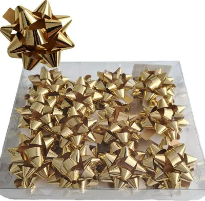 Produktbild von Kleberosetten 5 cm gold 24 Stk. 1 Packung.