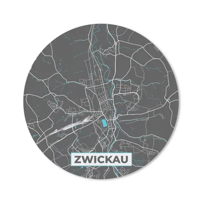 Produktbild von MuchoWow® Mauspad Mousepad Deutschland - Blau - Zwickau - Stadtplan - Karte 50x50 cm - Mousepads - Maus Mat - Pad - Mausunterlage - Vinyl