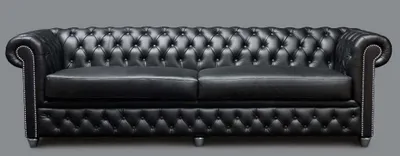 Zdjęcie produktu dla 3-osobowa sofa Chesterfield XXL z tapicerowanym siedziskiem, zestaw dużych kanap 2016-22