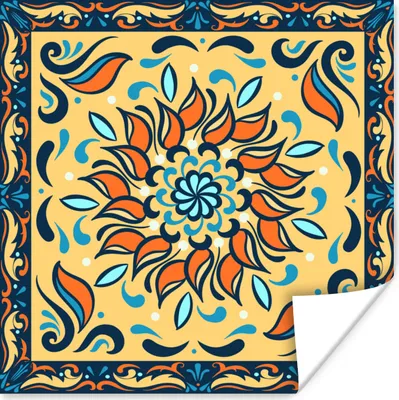 Produktbild von MuchoWow® Poster Sonnenblumen - Rahmen - Quadratisch 75x75 cm - Wand Dekoration