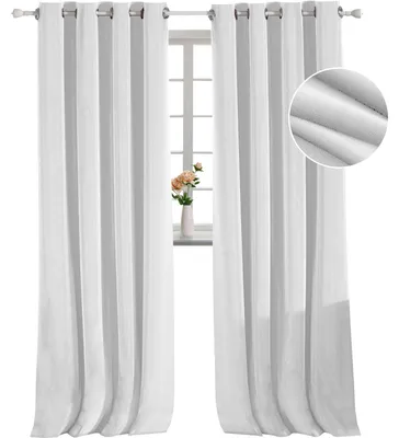 Verdunkelnde Samtgardinen 2er-Set 140x300 cm Beige